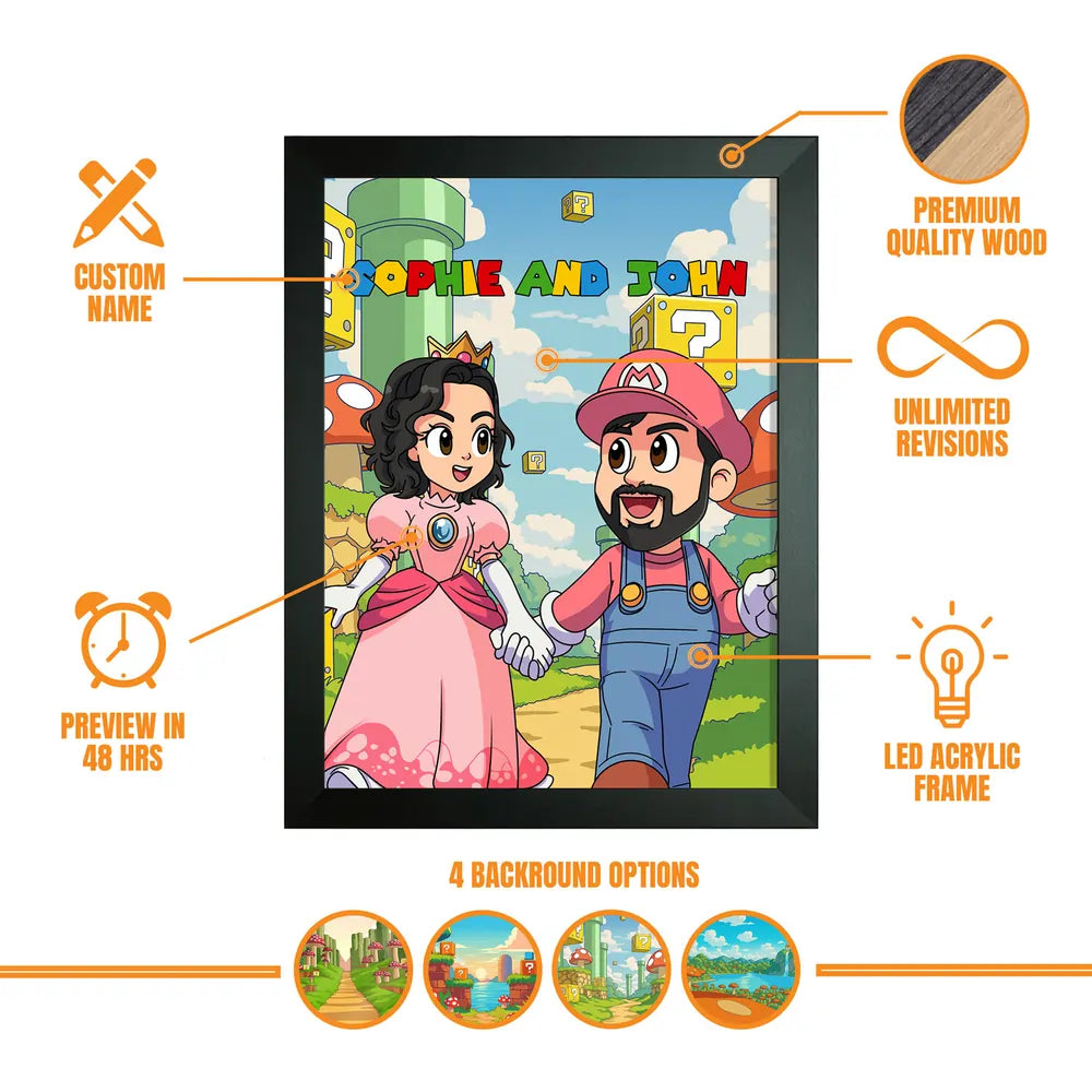 Super World - Custom Light Box Art